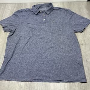 Vineyard Vines Polo Shirt Mens Extra Large XL Gray Cotton Stretch Preppy